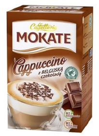 Mokate Cappuccino box Chocolate Belgian Instant coffee