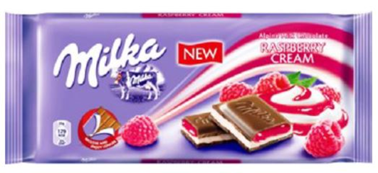 Milka chocolate Bar Raspberry Cream